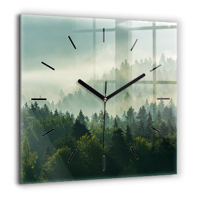 Szögletes fali üvegóra 60x60 Napfelkelte Beskids