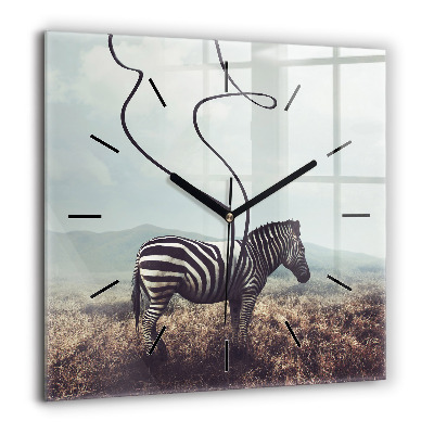 Szögletes fali üvegóra 60x60 Zebra - Absztrakció