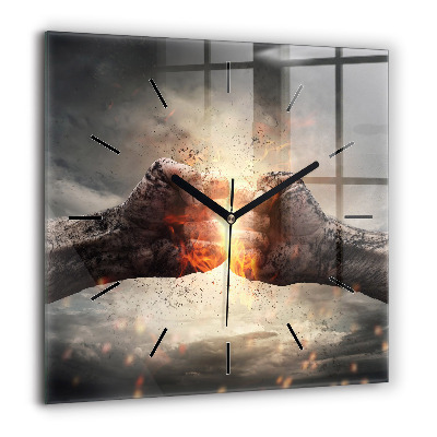 Szögletes üvegóra 60x60 Öklök hatalom