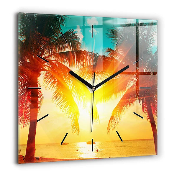 Szögletes üvegóra 60x60 Nyári pihenés Nyár