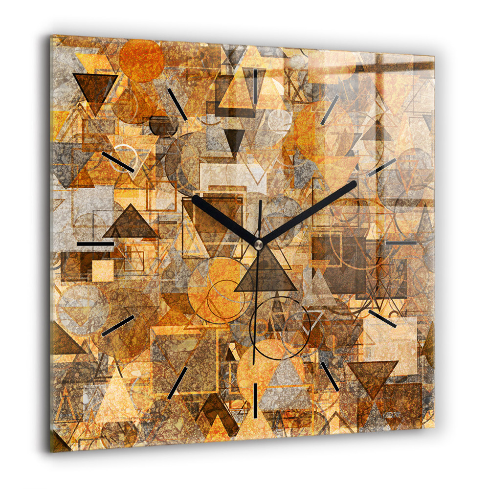 Négyzetes üvegóra 60x60 Geometrikus formák