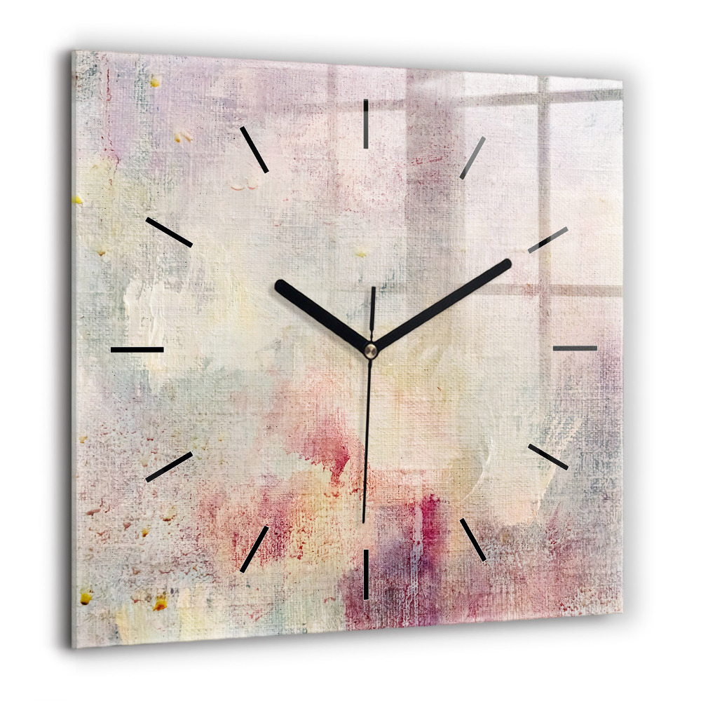Szögletes üvegóra 60x60 Festett absztrakció