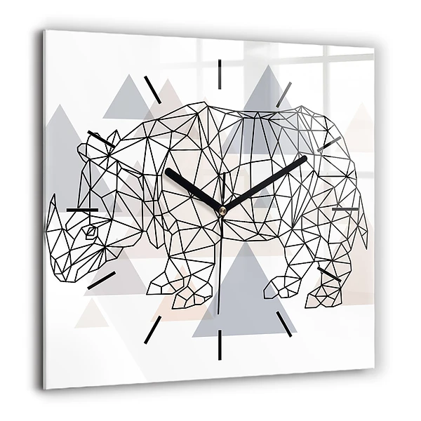 Négyzetes üvegóra 60x60 Geometrikus minta
