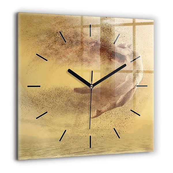 Négyzet alakú üvegóra 60x60 Nő alakban