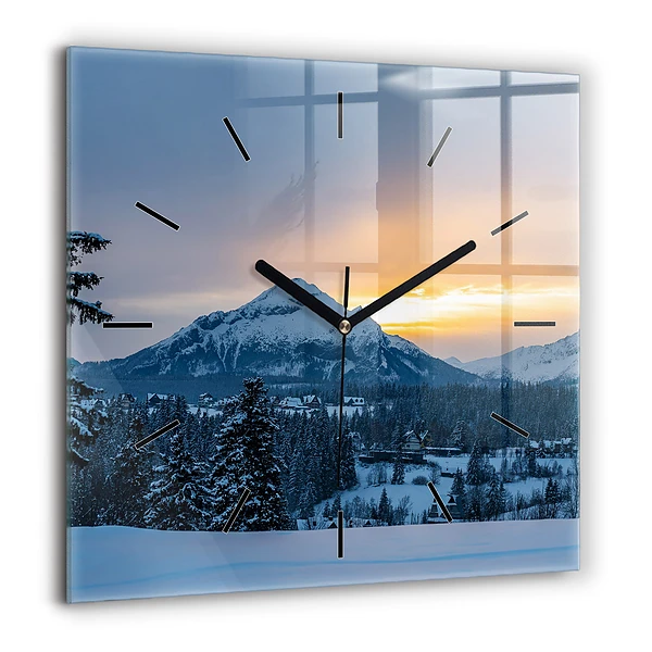 Szögletes fali üvegóra 60x60 Hegyi táj