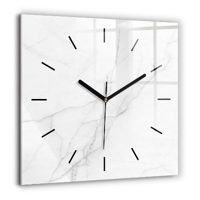 Négyzetes üvegóra 60x60 Dekoratív márvány