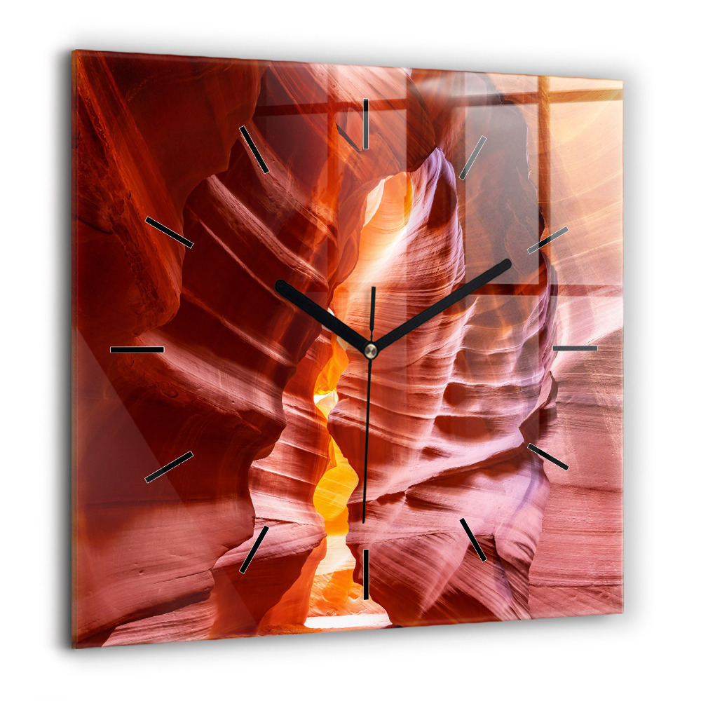 Négyzet alakú üvegóra 60x60 Homok kanyon