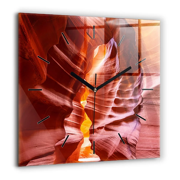 Négyzet alakú üvegóra 60x60 Homok kanyon