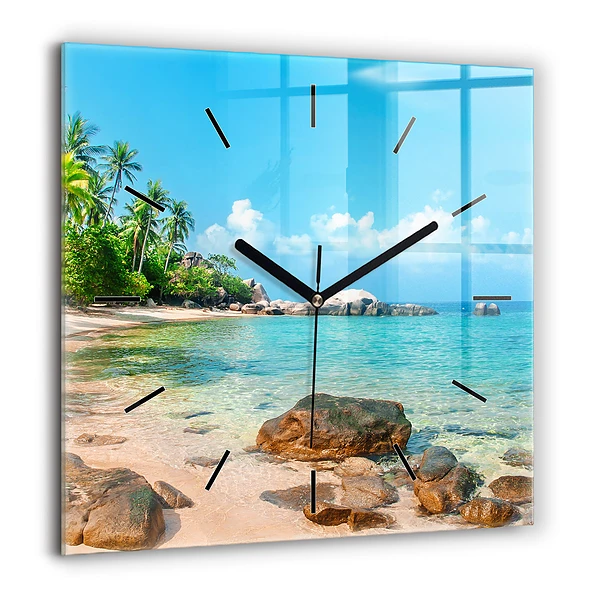 Szögletes üvegóra 60x60 Gyönyörű strand Thaiföldön