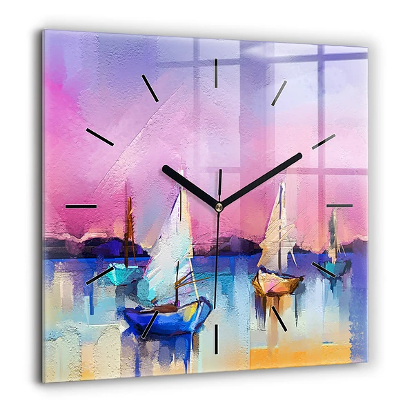 Szögletes fali üvegóra 60x60 Tengeri táj