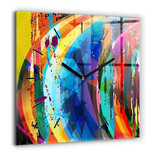 Négyzet alakú üvegóra 60x60 Absztrakt háttér