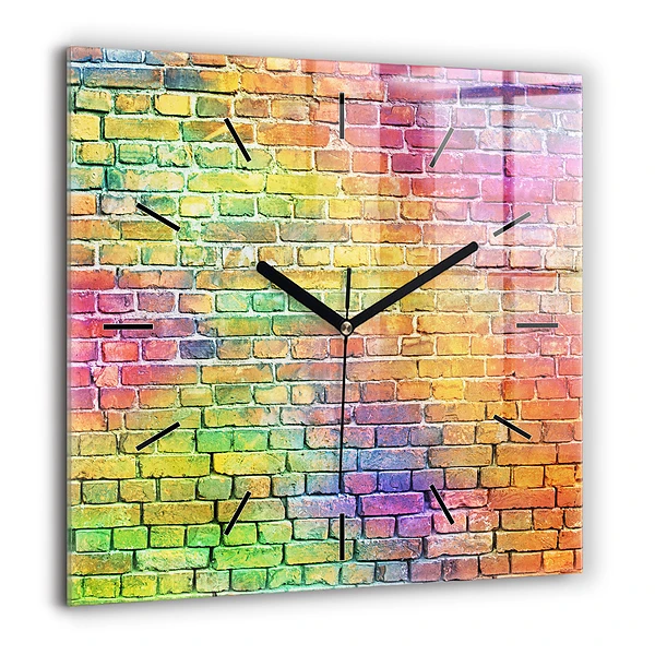Négyzet alakú üvegóra 60x60 Festett fal