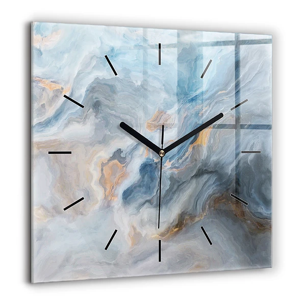 Szögletes üvegóra 60x60 Márvány minta