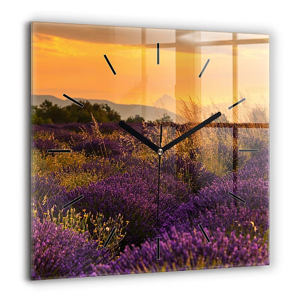 Szögletes üvegóra 60x60 Levendula rét Franciaország