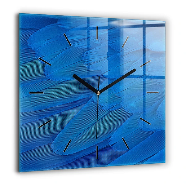 Négyzetes üvegóra 60x60 Madártoll