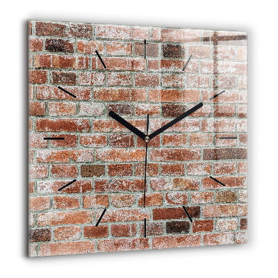 Négyzetes üvegóra 60x60 Téglafal