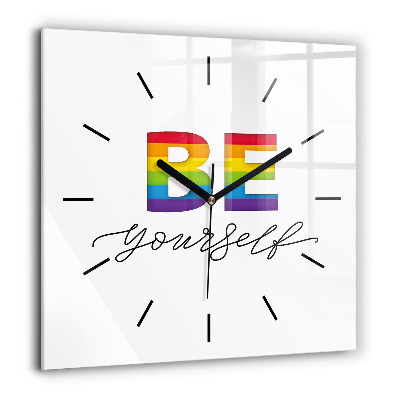 Négyzet alakú üvegóra 60x60 Légy önmagad