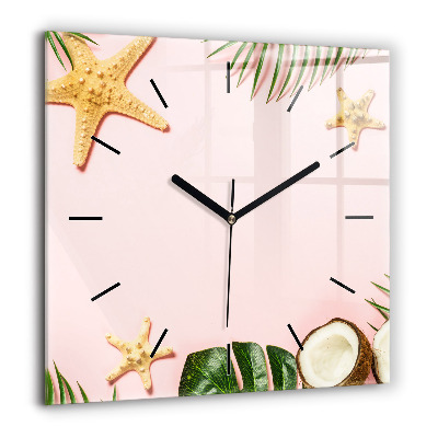 Szögletes fali üvegóra 60x60 Nyári hangulat