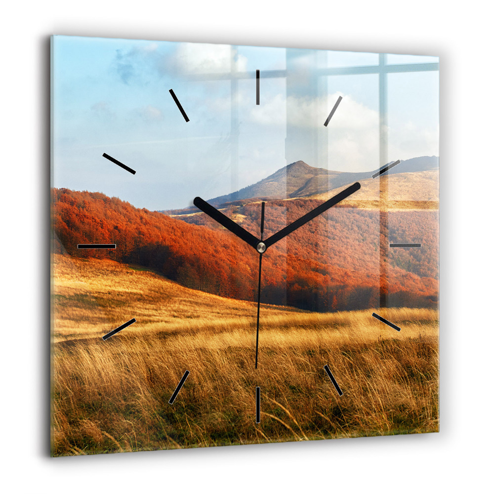 Négyzet alakú üvegóra 60x60 Hegyi táj