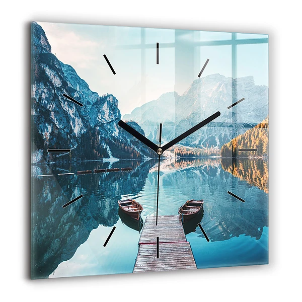 Négyzet alakú üvegóra 60x60 Csónakok egy tavon