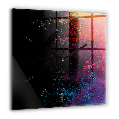 Szögletes fali üvegóra 60x60 Színrobbanás