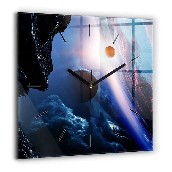 Szögletes üvegóra 60x60 Nagy galaxis