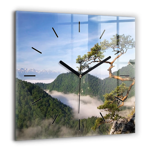 Szögletes üvegóra 60x60 Sokolica csúcs a Pieniny hegységben