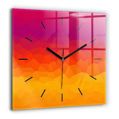 Szögletes üvegóra 60x60 Színes absztrakció