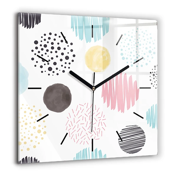 Négyzetes üvegóra 60x60 Geometrikus minta