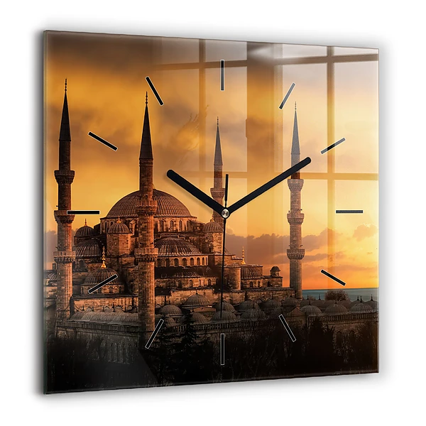 Szögletes üvegóra 60x60 Isztambuli mecset