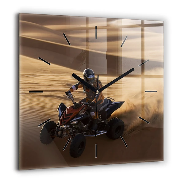 Szögletes üvegóra 60x60 Quad a sivatagban