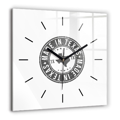 Négyzet alakú üvegóra 60x60 Texas bélyegző