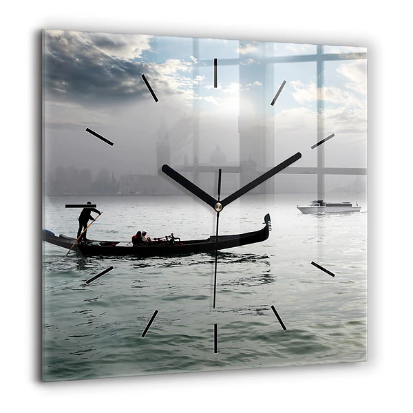 Négyzet alakú üvegóra 60x60 Gondola Velencében