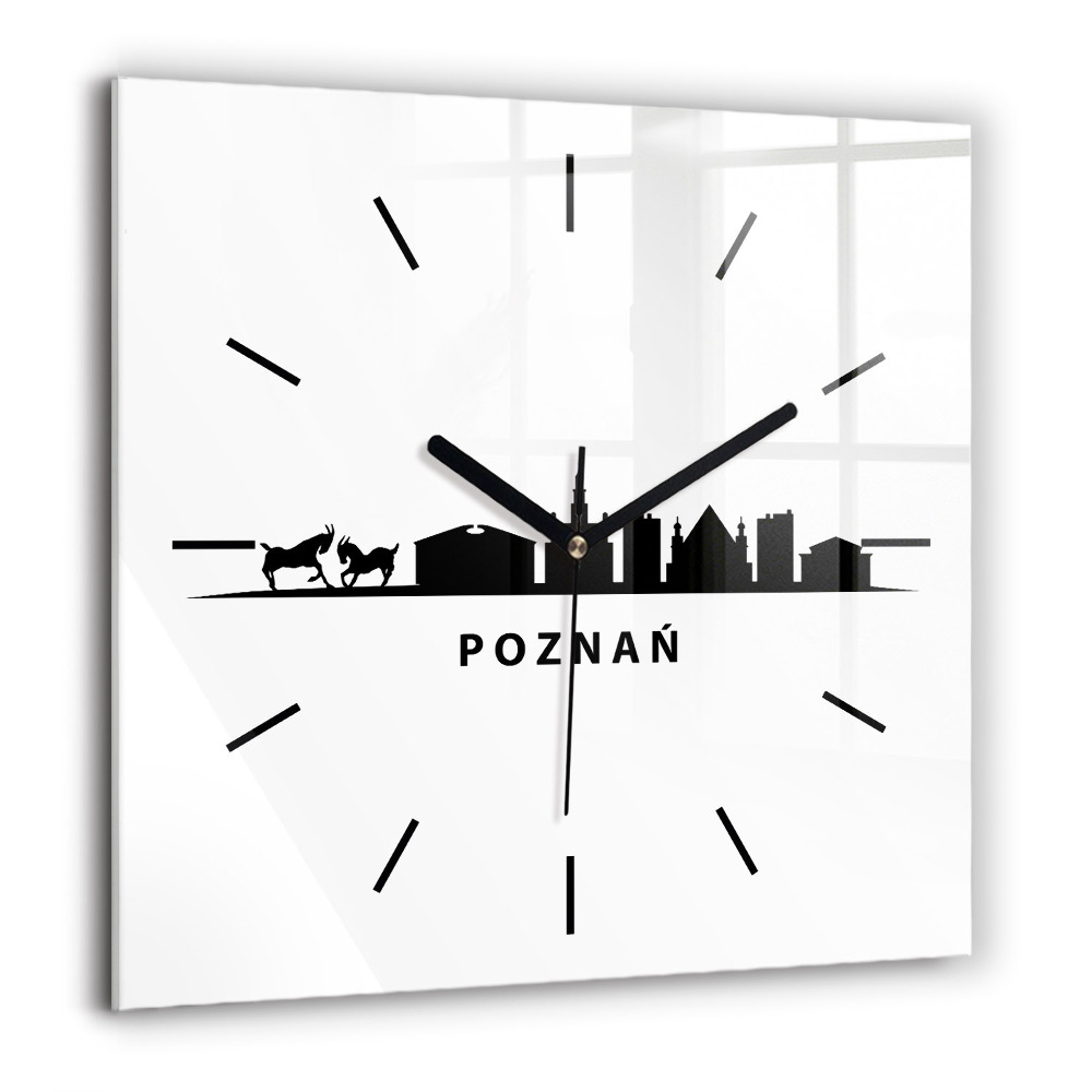 Szögletes fali üvegóra 60x60 Poznani égbolt grafikája