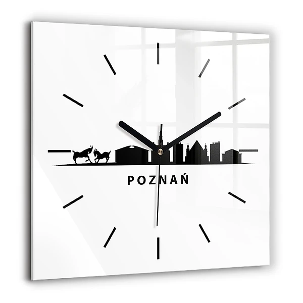 Szögletes fali üvegóra 60x60 Poznani égbolt grafikája