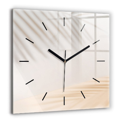 Szögletes fali üvegóra 60x60 Krém absztrakció