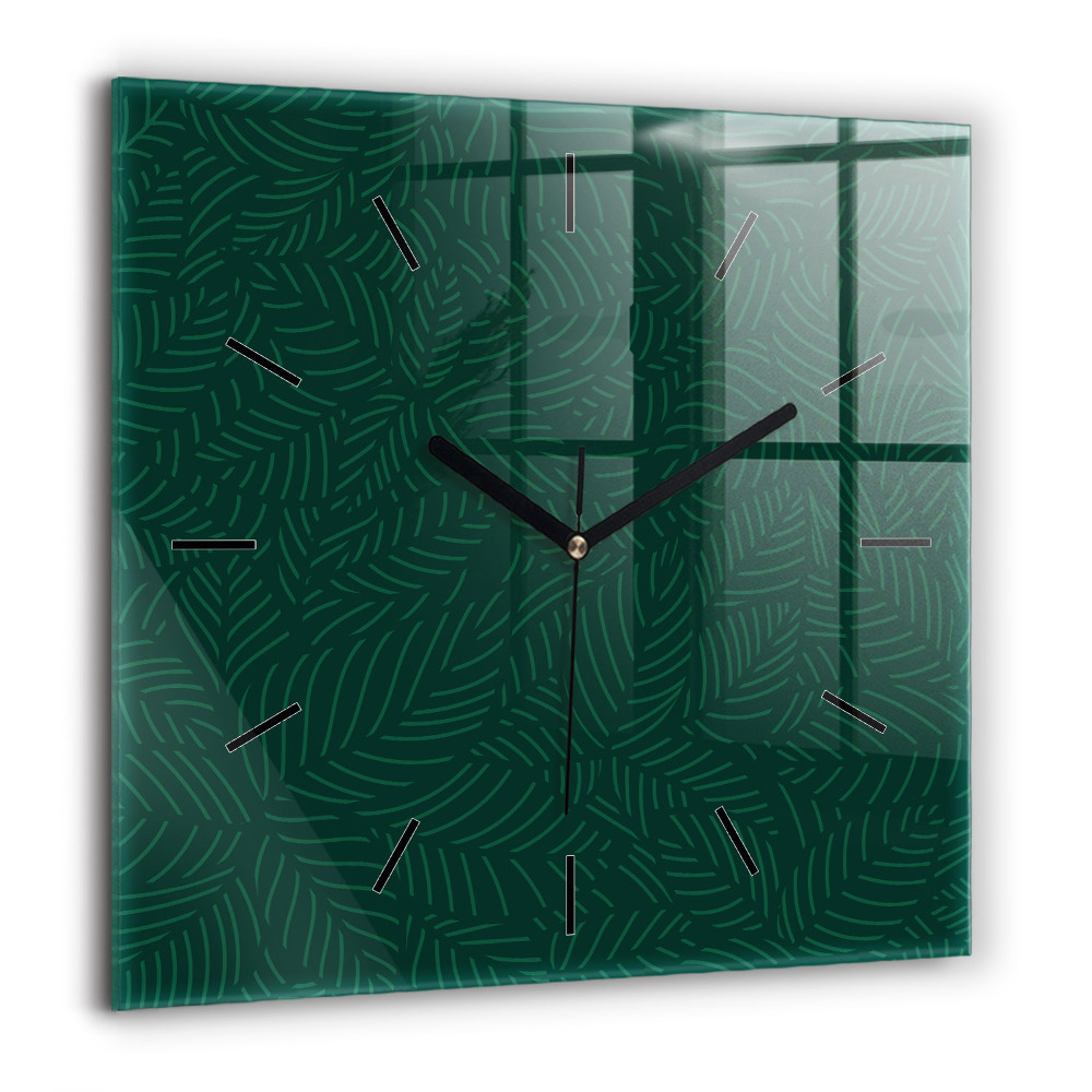 Szögletes fali üvegóra 60x60 Levélminta