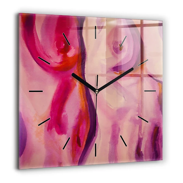 Szögletes üvegóra 60x60 Festmény Nők