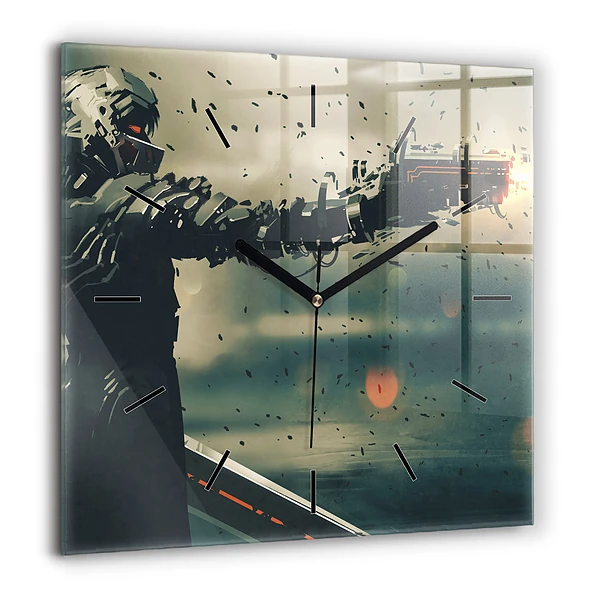 Szögletes fali üvegóra 60x60 Halálos fegyveres játék