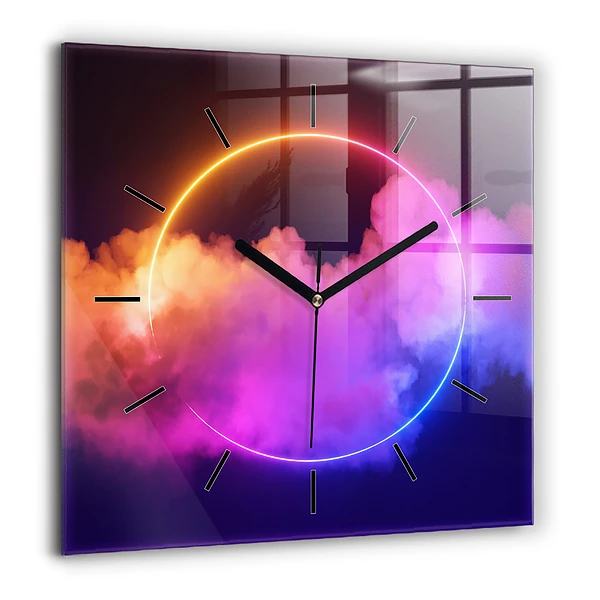 Szögletes üvegóra 60x60 3D füst absztrakt