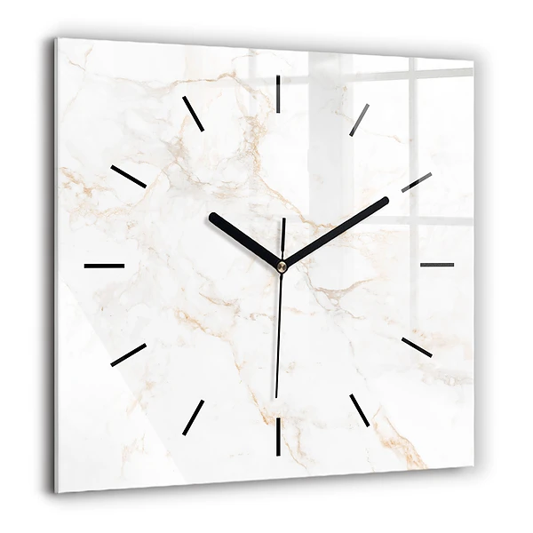 Szögletes fali üvegóra 60x60 Elegáns márvány