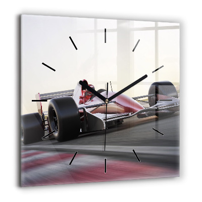 Négyzetes üvegóra 60x60 Sport versenyautó