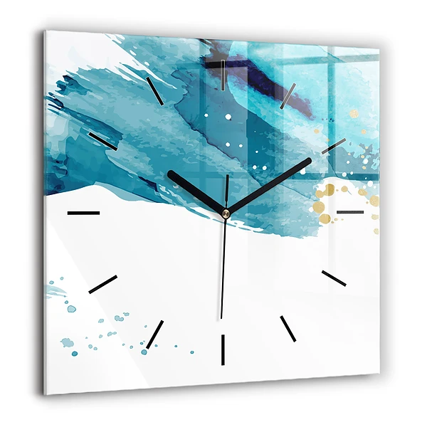 Szögletes fali üvegóra 60x60 Ecsetvonások