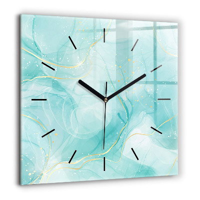 Négyzetes üvegóra 60x60 Absztrakt márvány