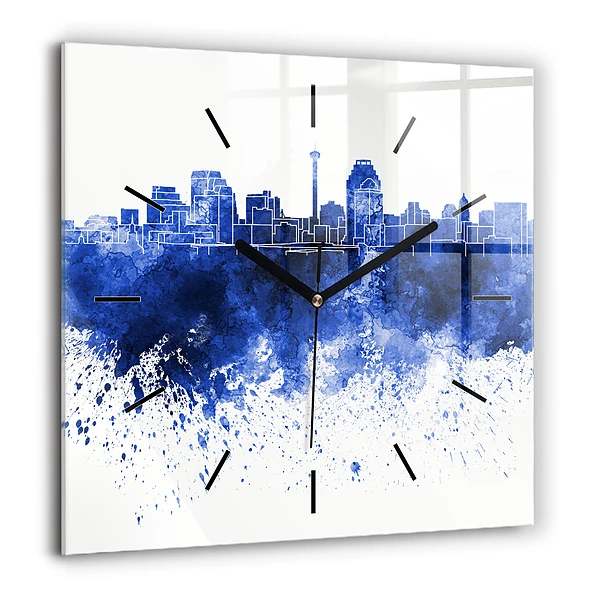 Szögletes fali üvegóra 60x60 San Antonio akvarell