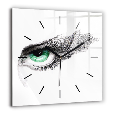 Szögletes fali üvegóra 60x60 Absztrakt emberi szem