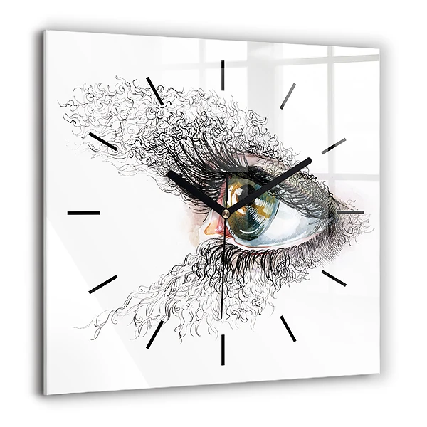 Négyzet alakú üvegóra 60x60 Rajz emberi szemről