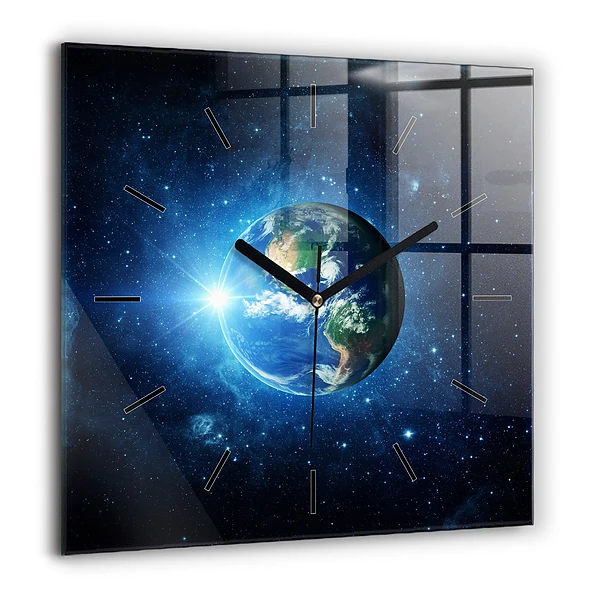 Négyzet alakú üvegóra 60x60 A Föld és a galaxis - NASA