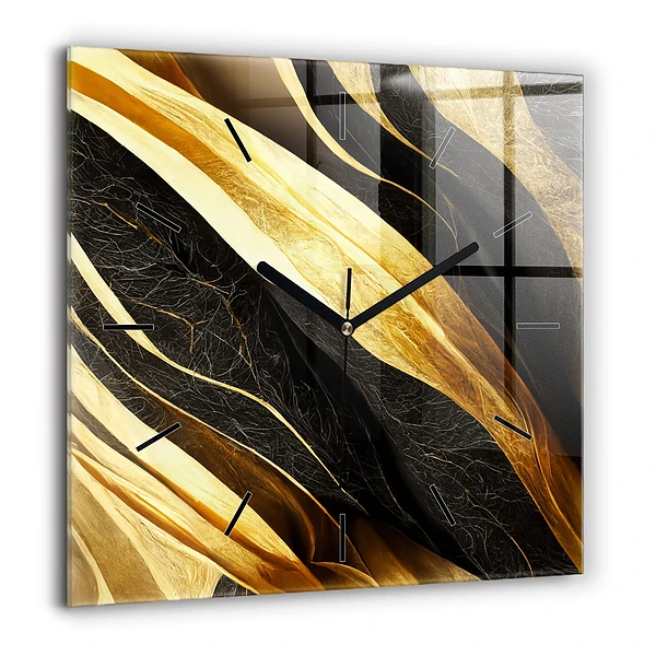 Szögletes üvegóra 60x60 Elegáns absztrakció