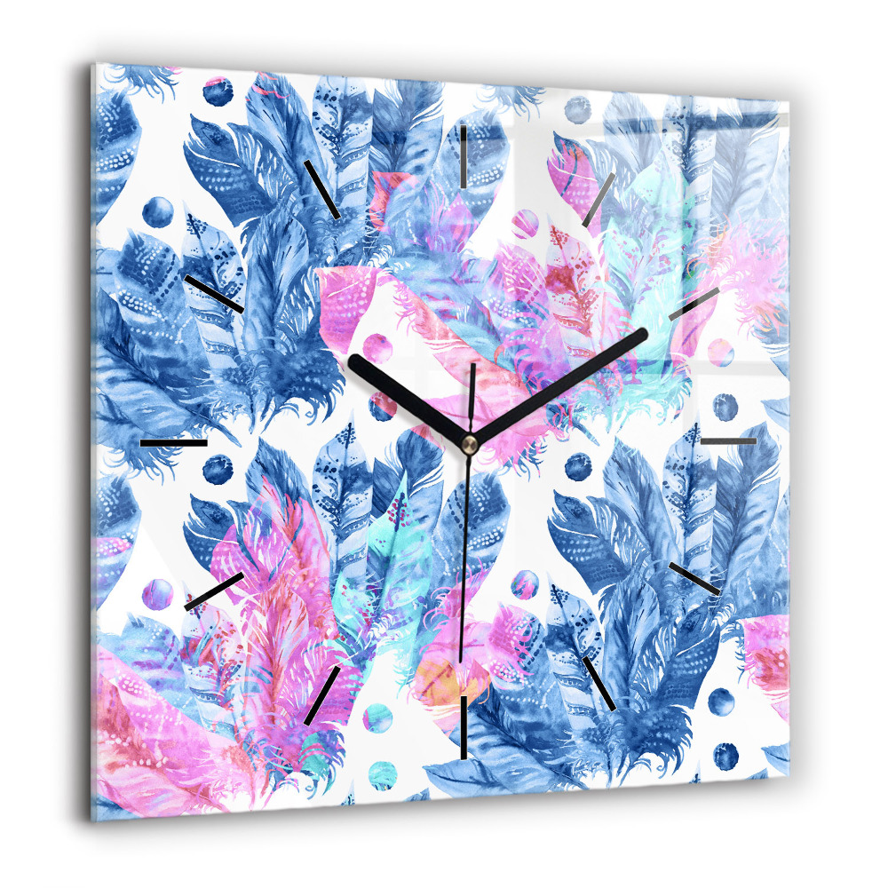 Négyzet alakú üvegóra 60x60 Színes tollak